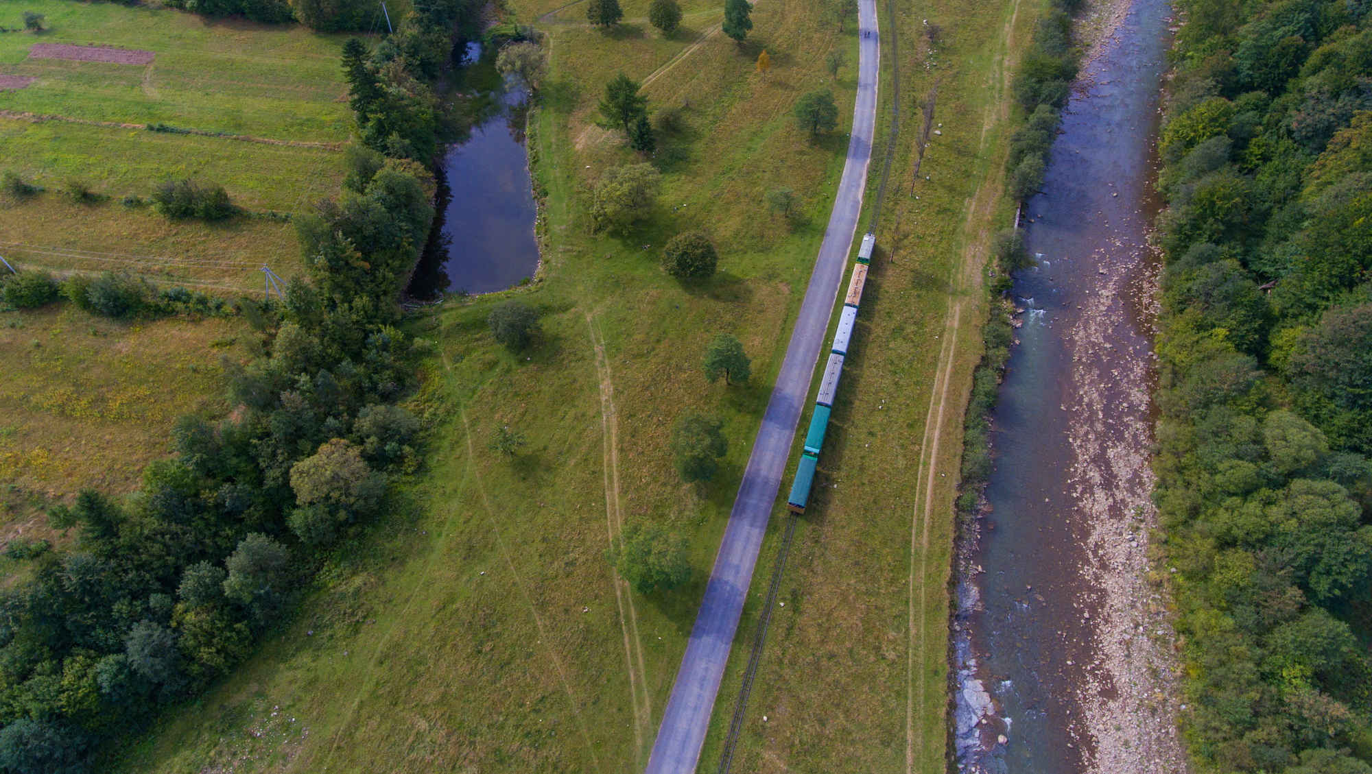 Mountain Narrow-Gauge Railway. Carpathian Tram