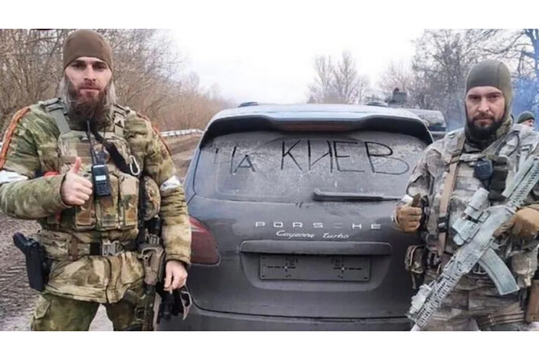 Кадирівці на українському Поліссі. Фото з відкритих джерел.