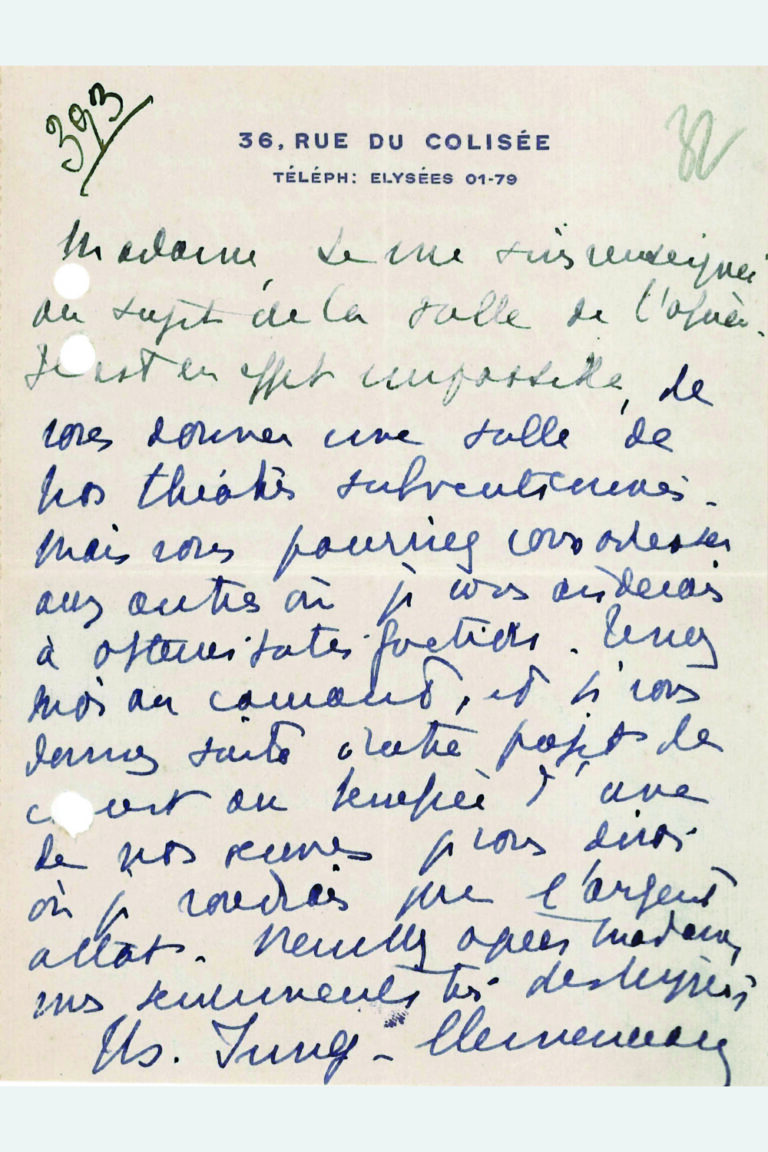 26_Лист Терези Клемансо до хору, грудень 1919 року