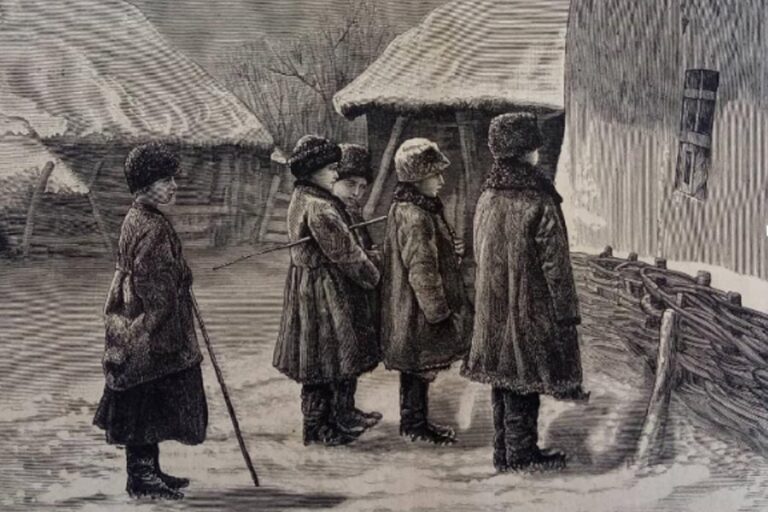 2_Фрагмент картини з українськими колядниками, 1883 рік (із приватної колекції Анатолія Паладійчука)