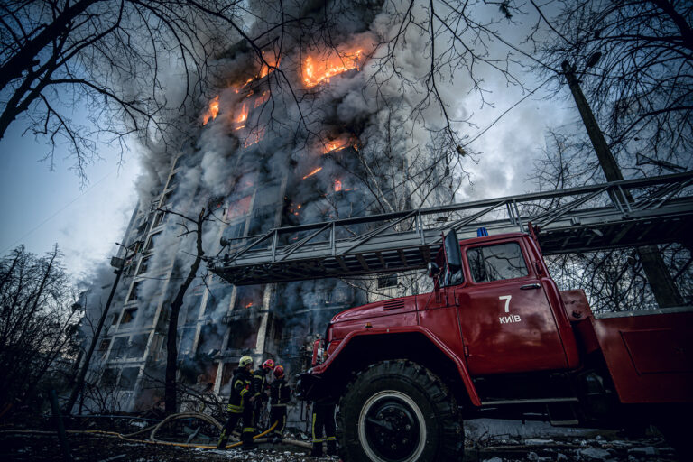 Mitarbeiter des Ukrainischen Katastrophendienstes