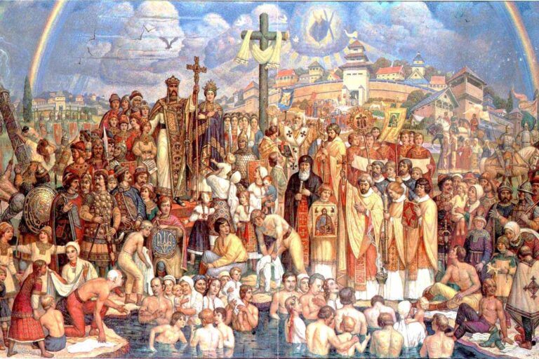 Petro Andrusiv, peinture "Le baptême de la Rus-Ukraine".