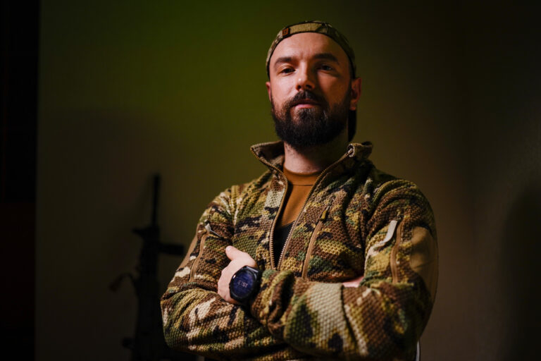 Підполковник Національної гвардії України Микита Надточій на псевдо Раз-Два. Фото: Карина Пілюгіна.
