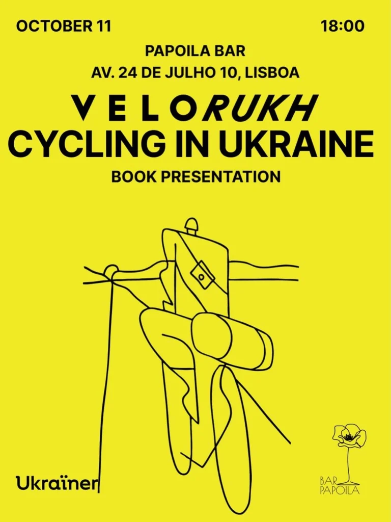 “Velorukh. Cycling in Ukraine” book presentation in Lisbon, Portugal